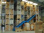 mezzanine floor, two tier